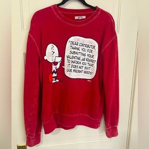 Bait Charlie Brown Peanuts Valentine’s Day Crewneck Sweatshirt